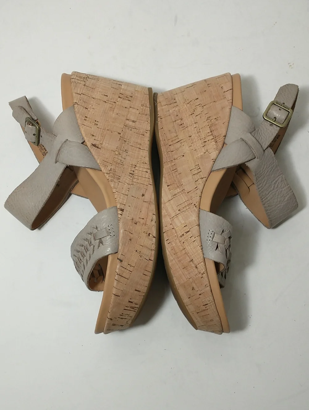 Kork-Ease Cork Espadrille Austin Braid, Stone Color, Size 9, Cottage Core, Boho
